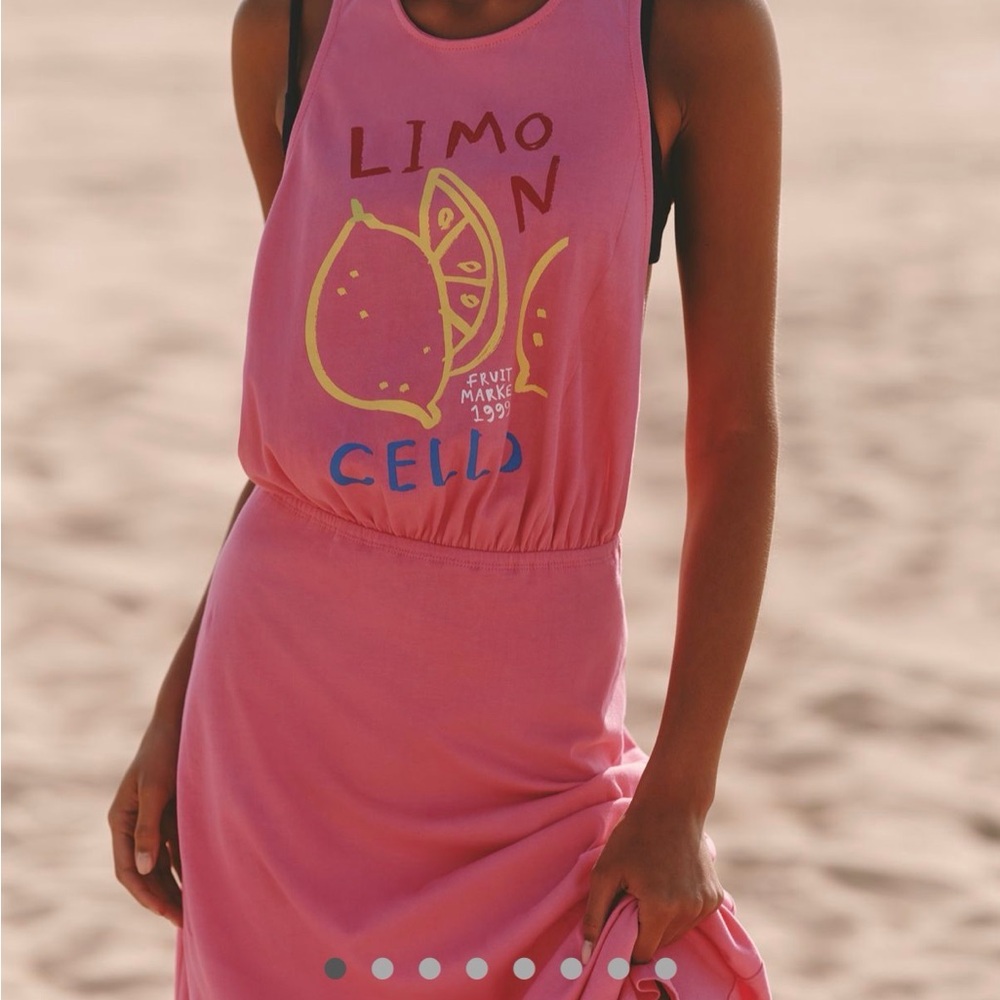 Anthropologie Pink Backless Dress
